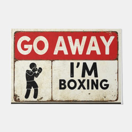 Go Away Im Boxing Rug Boxing Players Doormat
