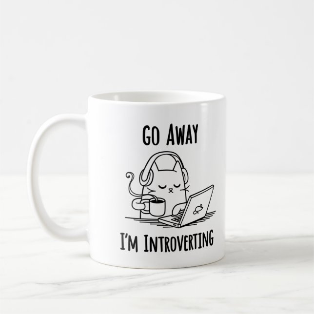 Go Away I'm Introverting Mug (Left)