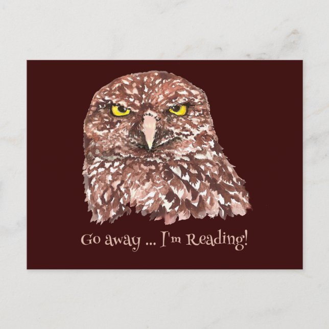 Go away, I'm Reading Fun Quote for book lovers Postcard (Front)
