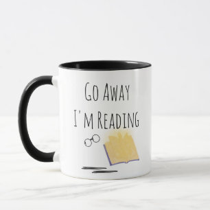 Go Away, I'm Reading Two-Tone Coffee Mug