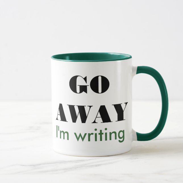 Go away I'm writing Mug (Right)
