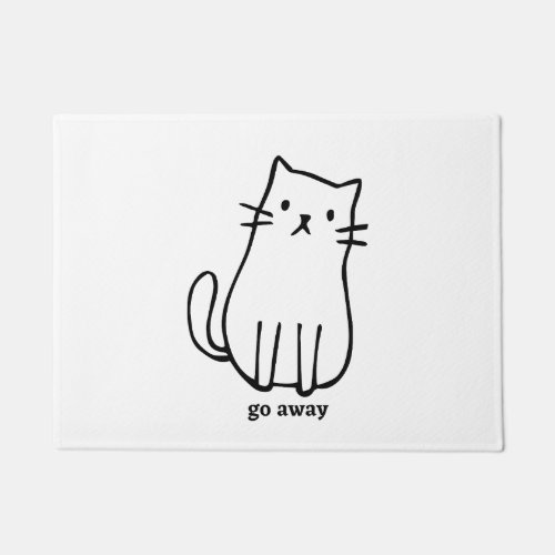 Go away Introverted Cat doormat