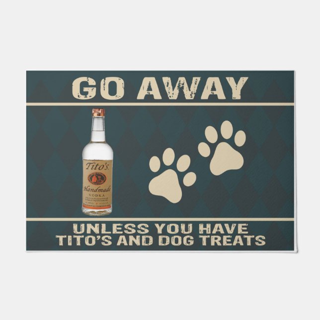 Go Away Mat, Personalized Funny Quotes Door Mat (Front)