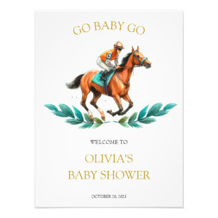 Go Baby Go, Greenery Horse Race welcome sign