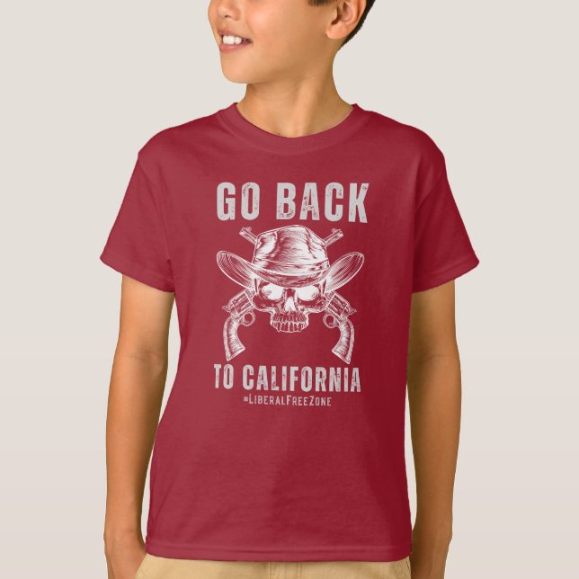 Go Back to California Conservative Republican T-Shirt (Front)