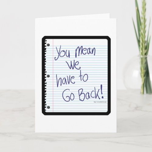 Go Back to School Card