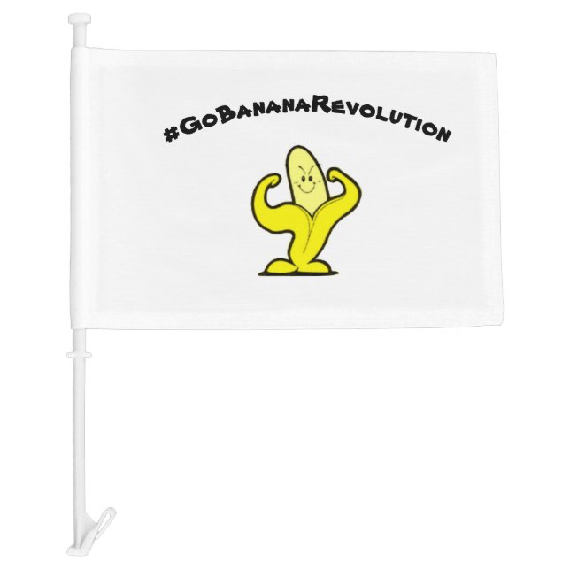 Go Banana Revolution Car Flag (Front)