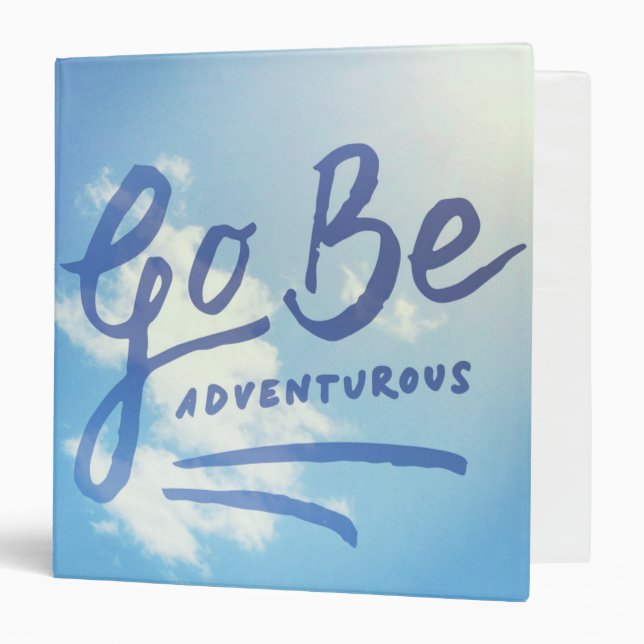 Go Be Adventurous Sky 3 Ring Binder (Front/Inside)