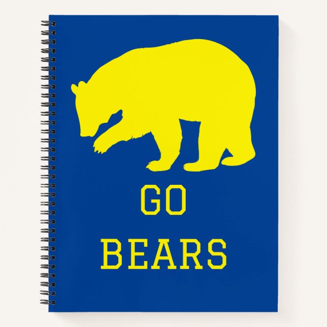 Go Bears Spiral Notebook (Front)