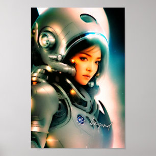"Go Beyond" Explore the Galaxy Sci-Fi Poster