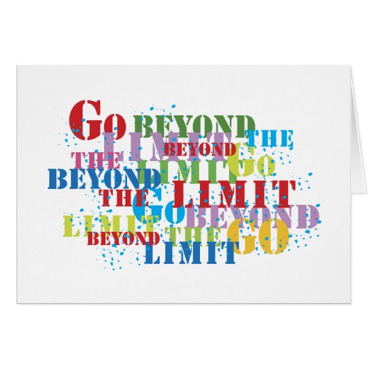 Go Beyond The Limit Cards (Front Horizontal)