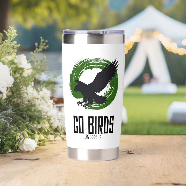 Go Birds Japanese Style Water Bottle Insulated Tumbler (Wedding (Rotated))
