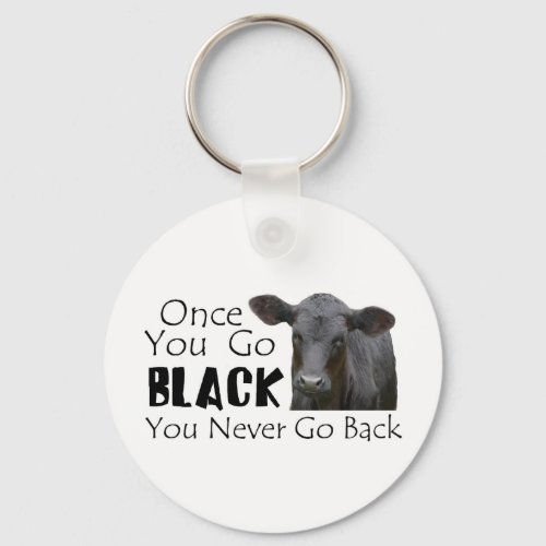 Go Black Angus Keychain