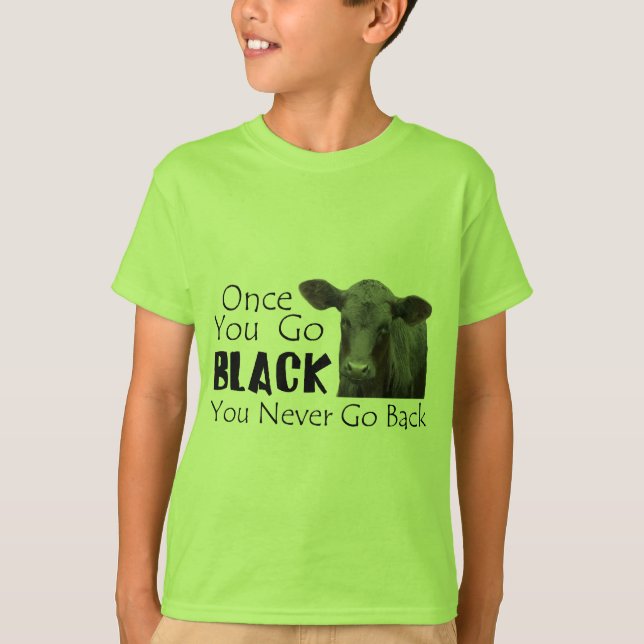 Go Black Angus T-Shirt (Front)