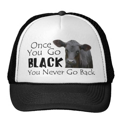 Go Black Angus Trucker Hat | Zazzle