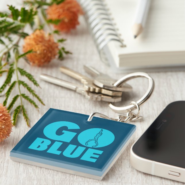 Go blue  keychain (Front Right)