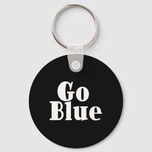 Go Blue Team Spirit Gear Color War Royal Blue Wins Keychain