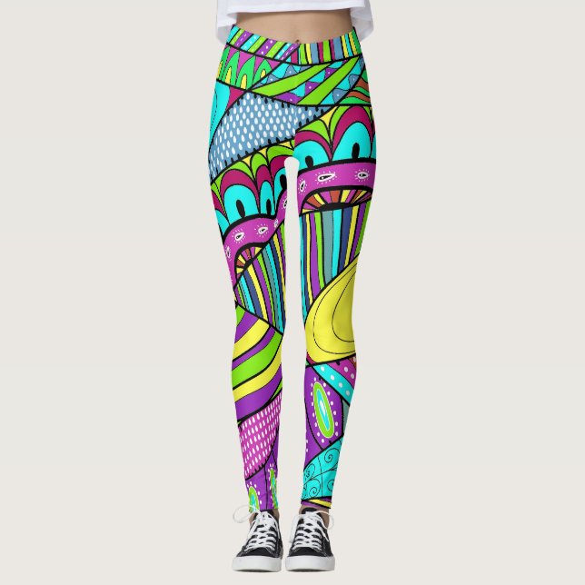 Go Bold Pop Fashion Leggings (Front)