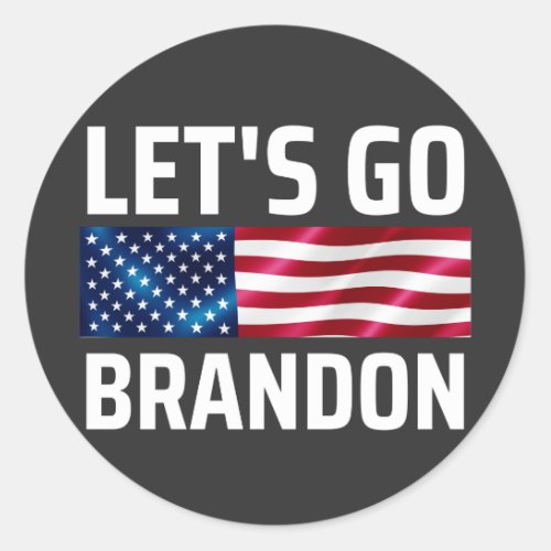 go brandon lets go brandon classic round sticker