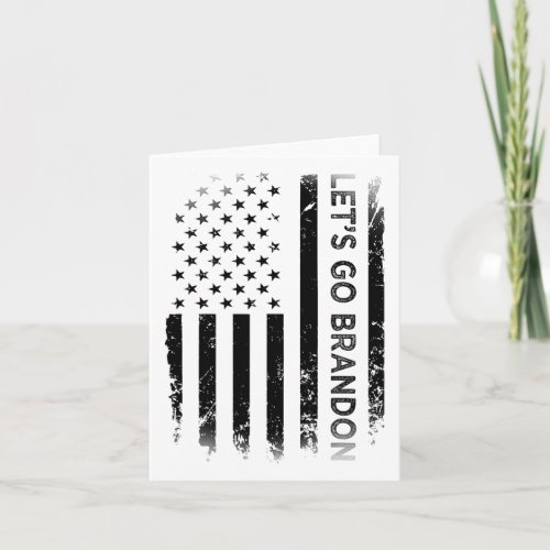 Go Brandon Vintage Us Flag Trump Republican 2024  Card