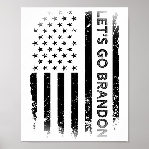 Go Brandon Vintage Us Flag Trump Republican 2024  Poster