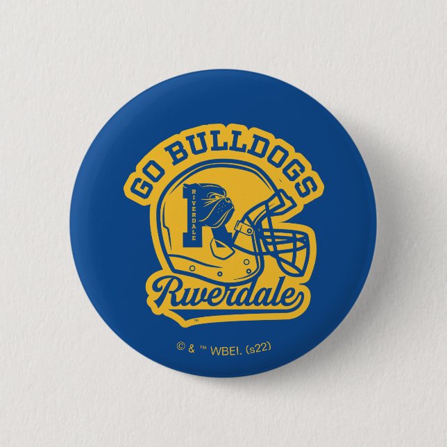 Go Bulldogs Football Helmet Icon Button (Front)
