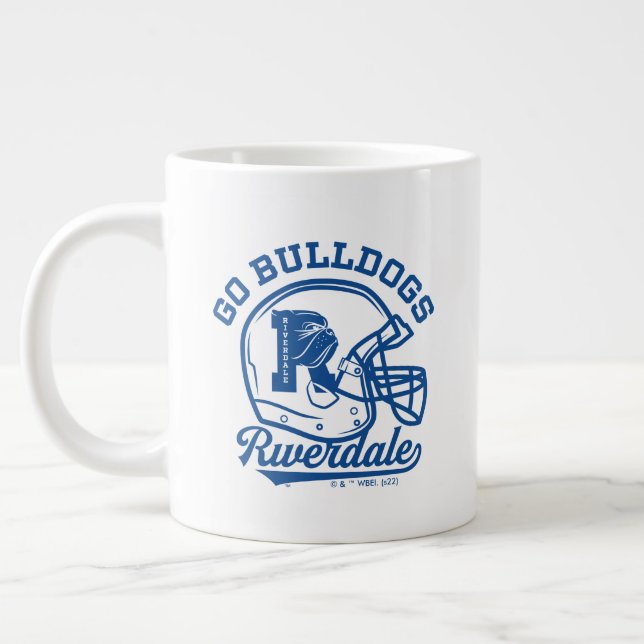 Go Bulldogs Football Helmet Icon Giant Coffee Mug (Left)