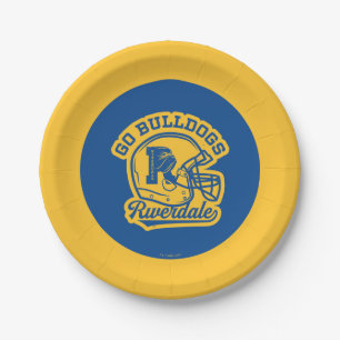 Go Bulldogs Football Helmet Icon Paper Plates