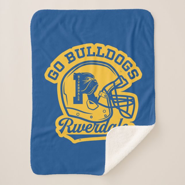 Go Bulldogs Football Helmet Icon Sherpa Blanket (Front)