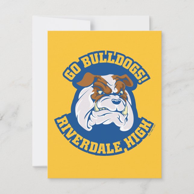 Go Bulldogs - Riverdale High Note Card (Front)