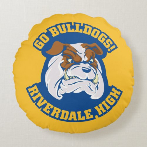 Go Bulldogs _ Riverdale High Round Pillow