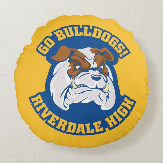Go Bulldogs - Riverdale High Round Pillow (Front)