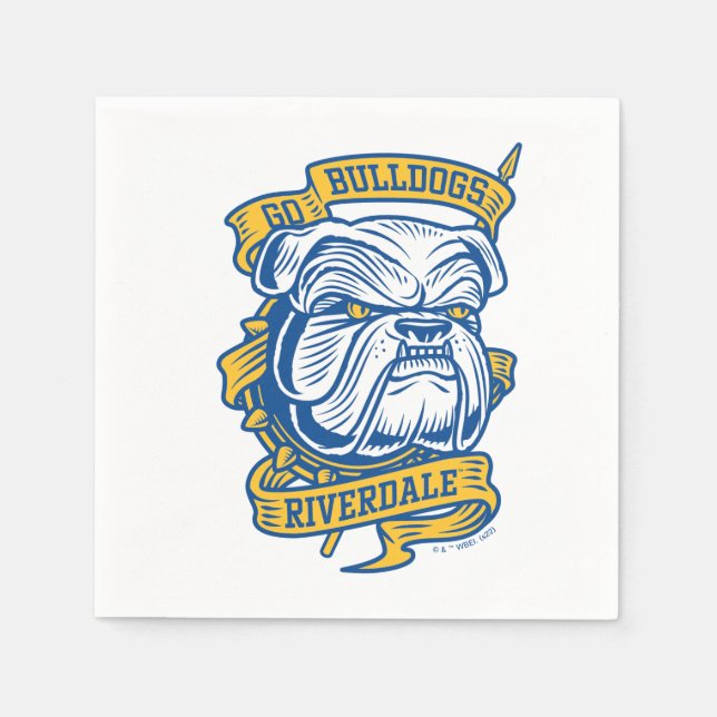 Go Bulldogs - Riverdale Mascot Banner Napkins (Front)