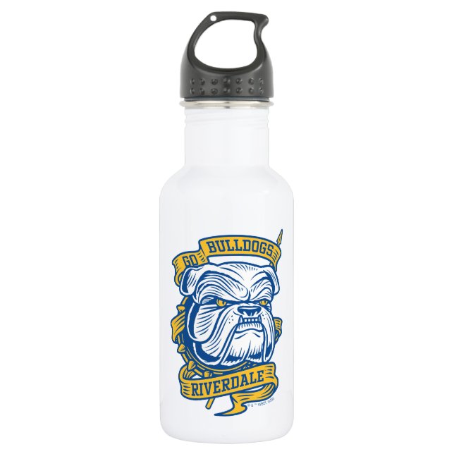 Go Bulldogs - Riverdale Mascot Banner Stainless Steel Water Bottle (Front)