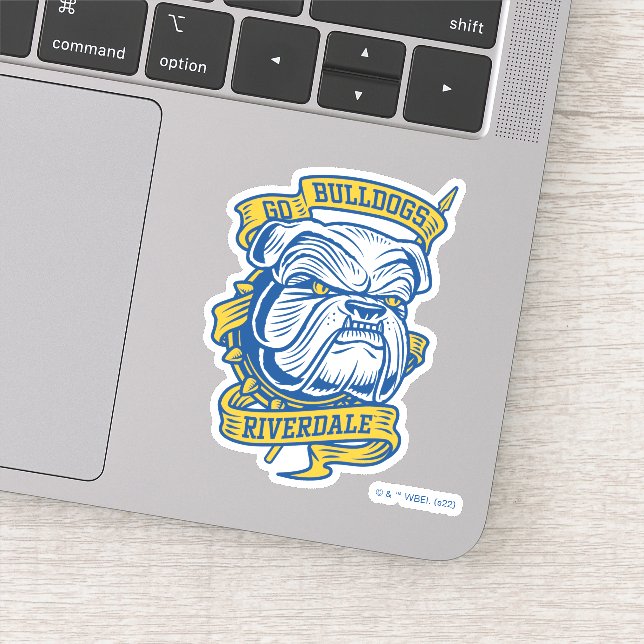 Go Bulldogs - Riverdale Mascot Banner Sticker (Detail)