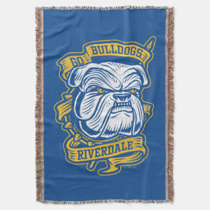 Go Bulldogs - Riverdale Mascot Banner Throw Blanket