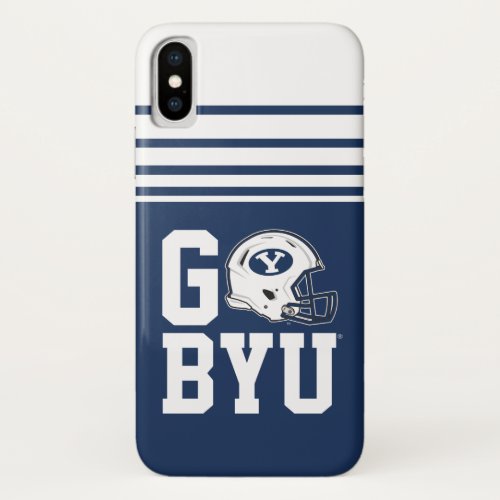 Go BYU  Stripes iPhone X Case