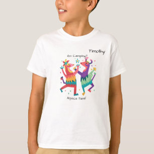 "Go Camping? Alpaca Tent!" Customizable Boy's T-Shirt