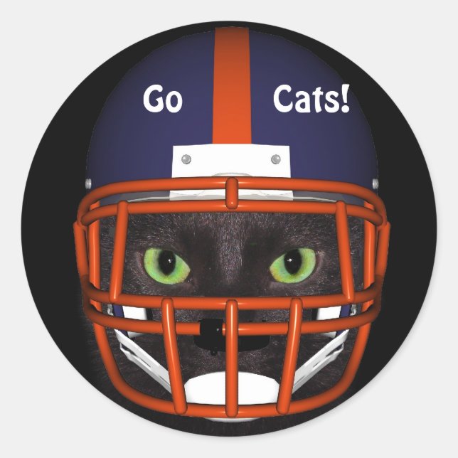 GO CATS! CLASSIC ROUND STICKER (Front)
