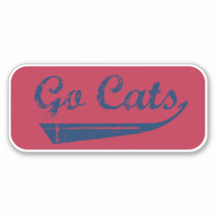 Go Cats Vintage (Blue/Red) Sticker