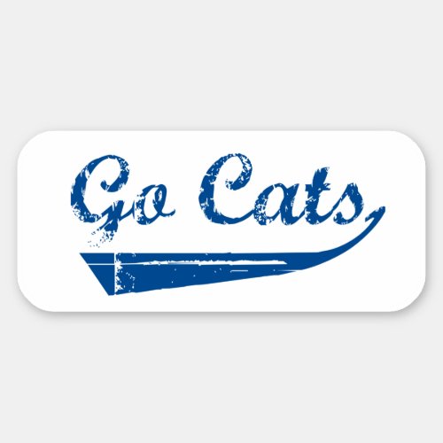 Go Cats Vintage Bluegrass BlueWhite Sticker