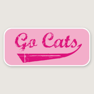 Go Cats Vintage (Fuchsia/Pink) Sticker