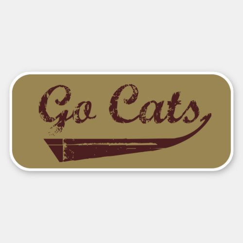 Go Cats Vintage MaroonGold Sticker