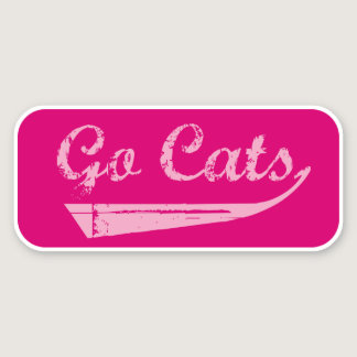 Go Cats Vintage (Pink/Fuchsia) Sticker