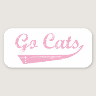 Go Cats Vintage (Pink/White) Sticker