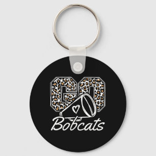 Go Cheer Bobcats High School Spirit Fan Team Back Keychain