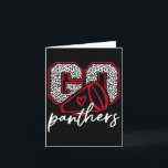Go Cheer Panthers School Sports Name Panthers Back Card<br><div class="desc">Go Cheer Panthers School Sports Name Panthers Back To School</div>