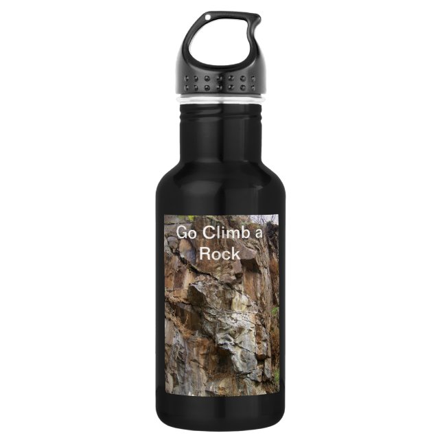 Go Climb a Rock Stainless Steel Water Bottle (Front)