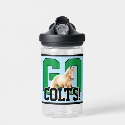 Go Colts Personalized Kids Sports Team Water Bottle