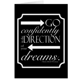 Go Confidently -- White on Black Cards